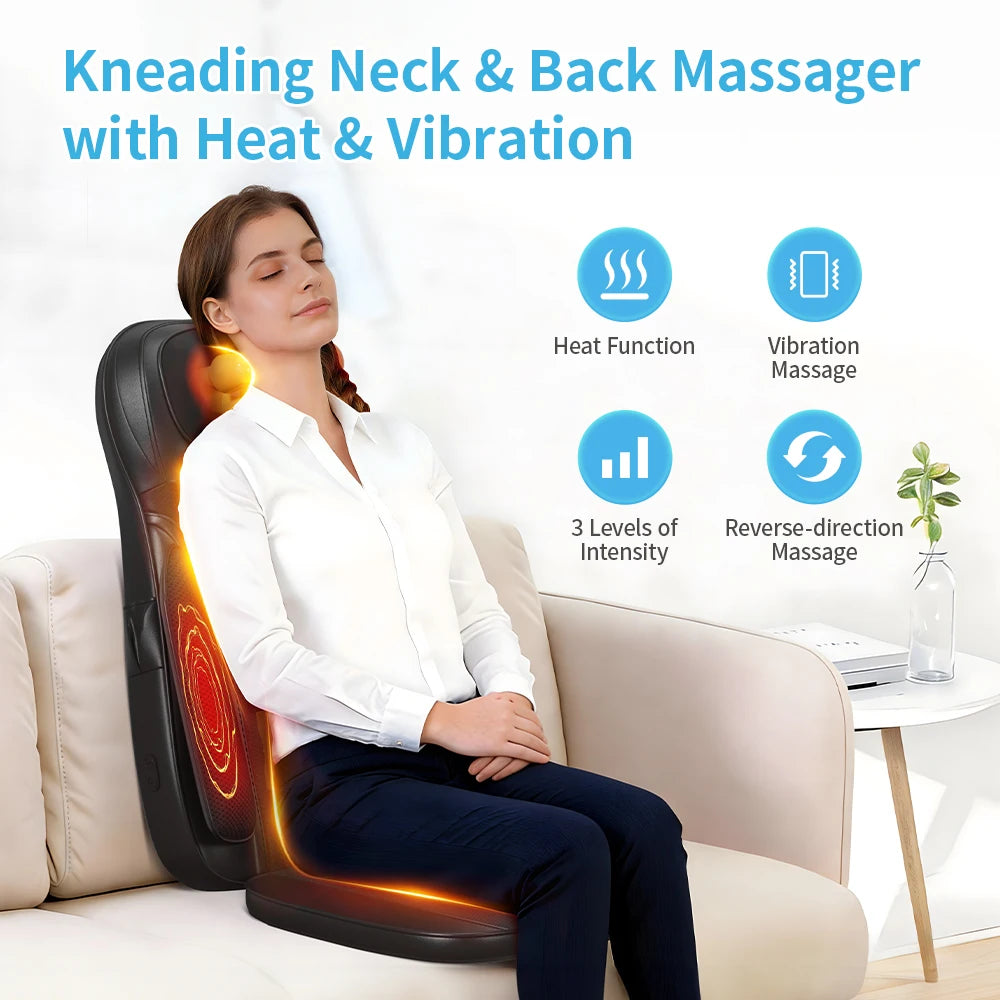 Himouta Shiatsu Neck Back Massager With Heat And Adjustable Chair