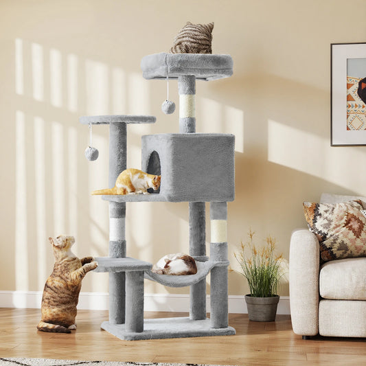 JHK Multifunctional Cat Tree With Natural Sisal Scratching Posts