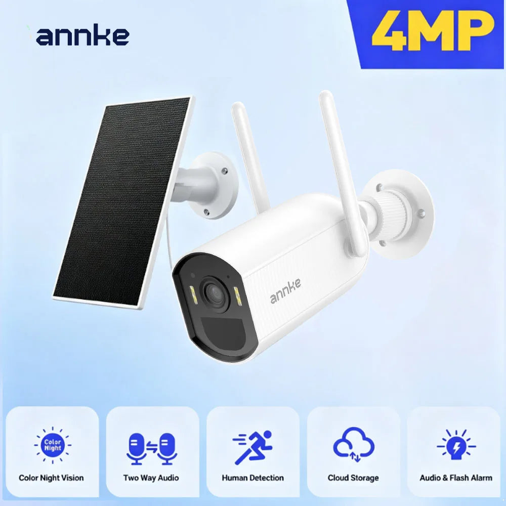 Annke 4MP Solar Battery Powered Wireless Security Camera