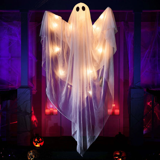 Halloween Outdoor Hanging Light Up Ghost Porch Decoration