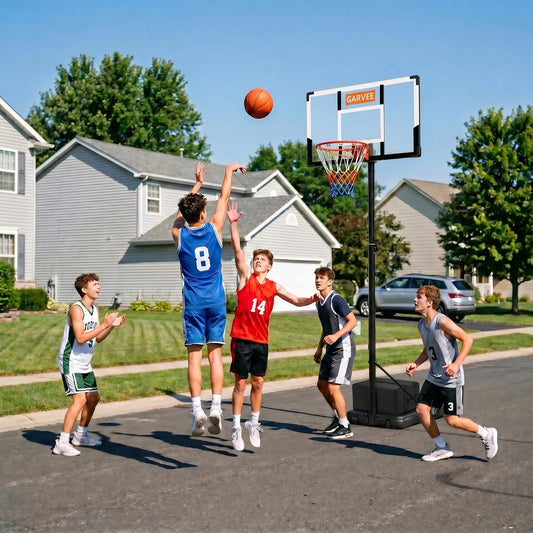 HiMISS Portable Adjustable Basketball Hoop With Backboard Net